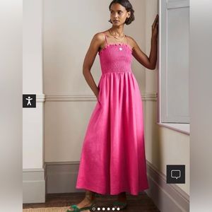 NWT Strapless (Convertible) Linen Midi Dress 6